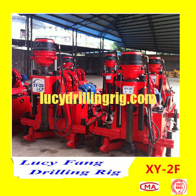 China Cheapest XY-2F Mobile Soil Investigation  Drilling Rig with 150-500 m Depth of NQ