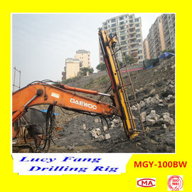 China Hot Multifunction MGY-100BW Excavator Mounted soil and rock anchor drilling rig