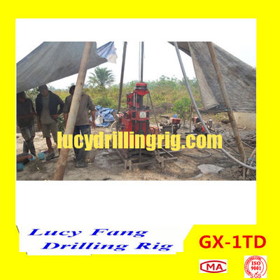 China Cheapest GX-1TD Portable Skid Mounted Soil Investigation Drilling Rig 30-150 m Depth