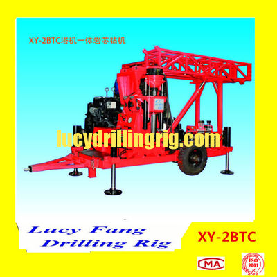 Deuts Engine China XY-2BTC Trailer Mounted Mobile Soil Investigation Drilling Rig Split