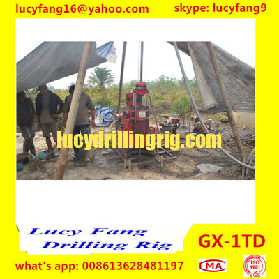 China Cheapest GX-1TD Portablbe Skid Mounted Soil Testing Drilling Rig 30-150 m Depth
