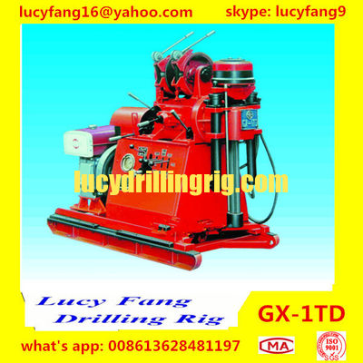 China Cheapest GX-1TD Portablbe Skid Mounted Soil Testing Drilling Rig 30-150 m Depth