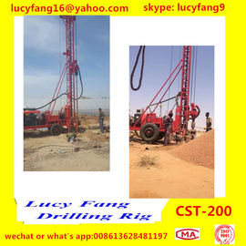China Popular Good Quality Crawler Mounted Mobile  CST-200 Rotary Water Well Drilling Rig For 200 m Depth