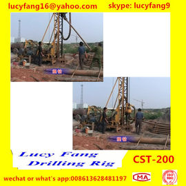 China Popular Good Quality Crawler Mounted Mobile  CST-200 Rotary Water Well Drilling Rig For 200 m Depth