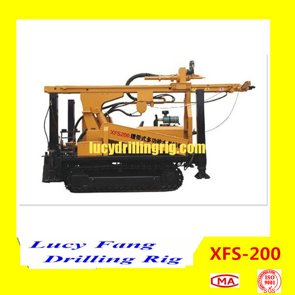 China Hot Multi-function XFS-200 Mobile Hydraulic Water Well Borehole Drilling Rig
