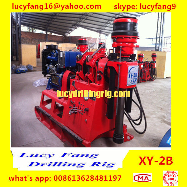China Deutz Engine High Quality Thailand  Popular XY-2B Skid Mounted Spindle Type Geotechnical Core Drilling Rig In Iran