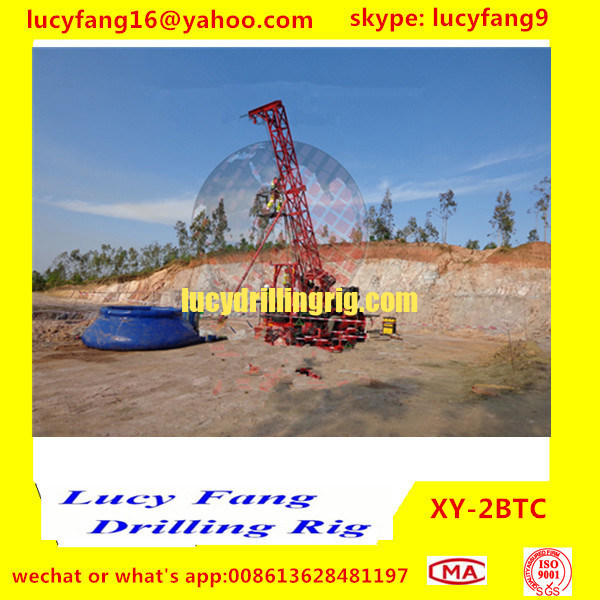 China Multi-function XY-2BTC Trailor Mounted Diamond Core Drilling Rig with Wireline System NQ 500 m Angle Hole
