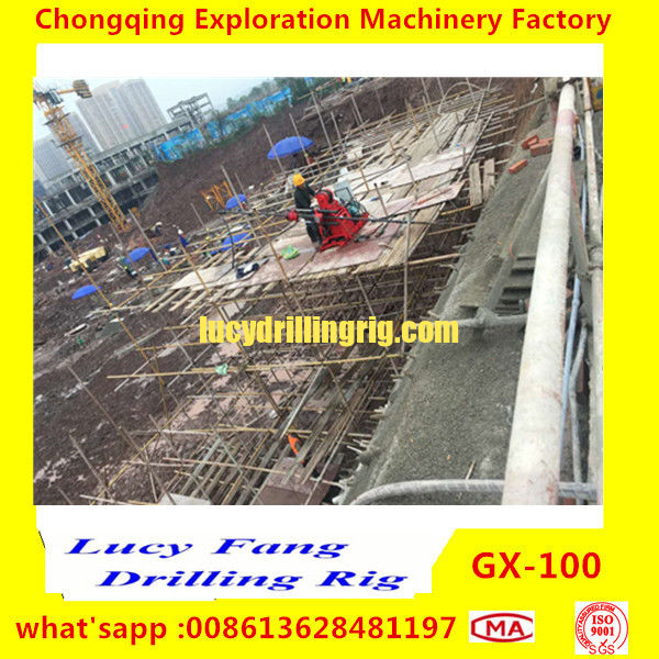 China Cheapest Portable Skid Mounted GX-100 Anchor or Micropile Hole Drilling Rig