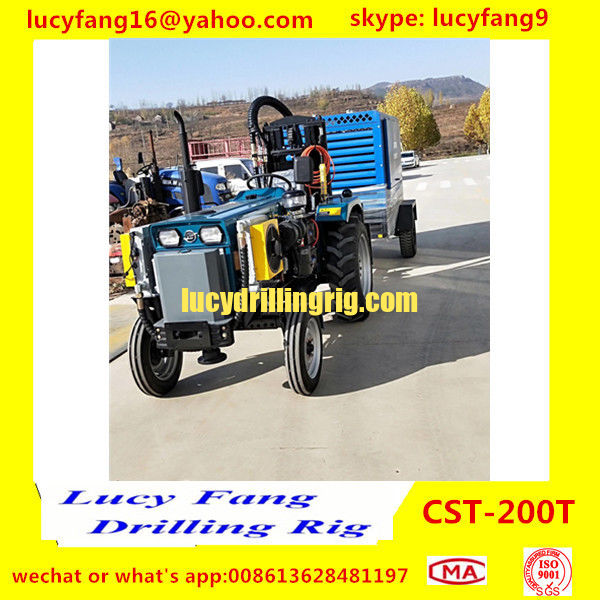 China 2019 New Arrival Tractor Mounted Mobile Water Well Drilling Rig For 200m Depth