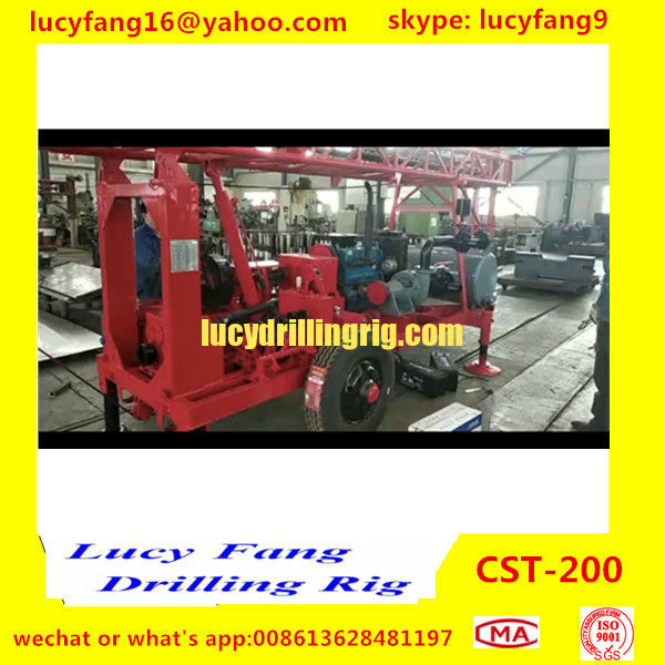 China Popular Good Quality Tractor Mounted Mobile  CST-200 Hydraulic Water Well Drilling Rig For 200 m Depth