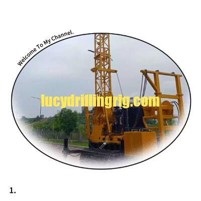China Multi-fungsi Soil Investigation Geotechnical Drilling Rig dengan rel dipasang dan kabel winch