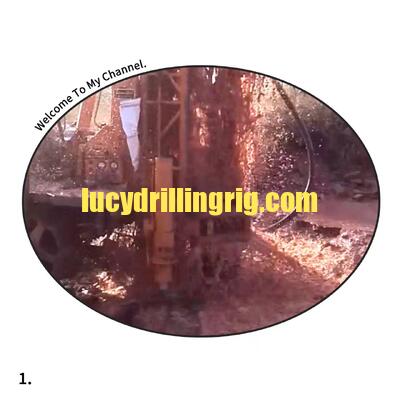 China Popular Trailer Berkualitas Baik Dipasang Mobile 200 tipe Hydraulic Big Pile lubang Pengeboran Rig Untuk kedalaman 200 m